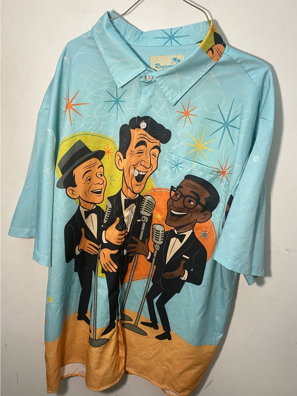 Royaura Size XL Men’s Shirt Blue vacation is a state of mind Hawaiian